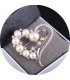 SB121 - Pearl love diamond-studded Brooch